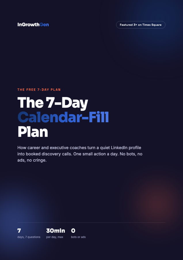 The 7-Day Calendar-Fill Plan — free PDF